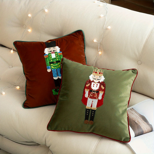 Nutcracker Cushion Cover– Holiday Edition