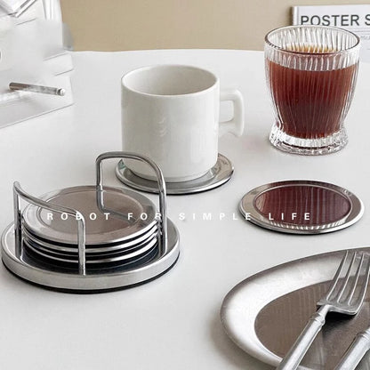 stainless steel coaster set