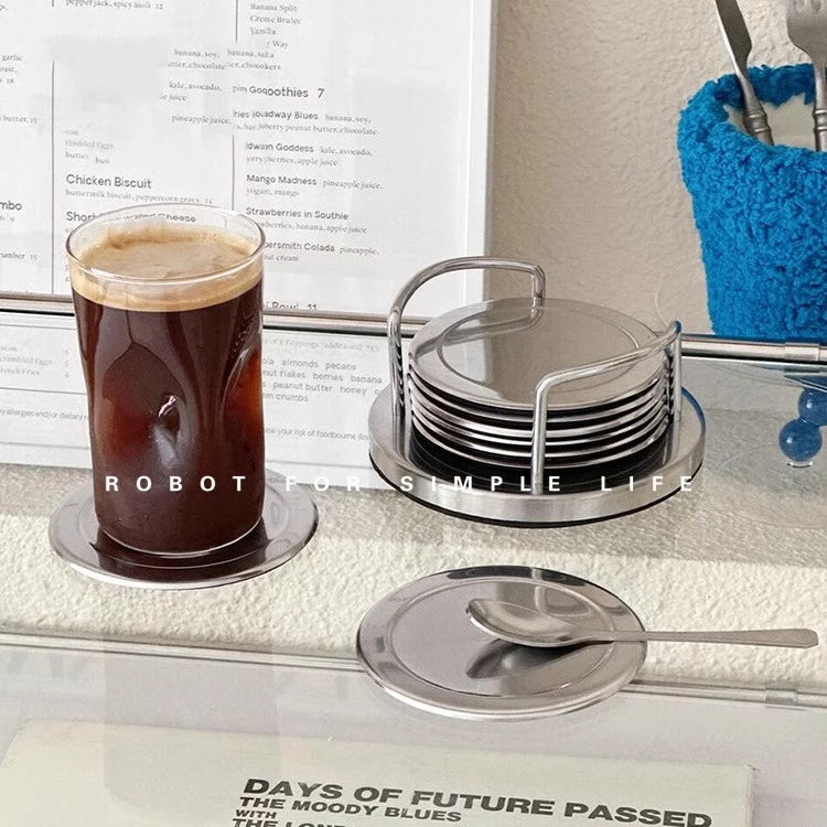 stainless steel coaster set whole use image